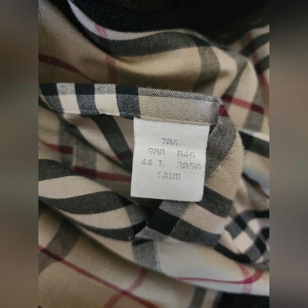 SUPER RARE Vintage Burberry Long Trench Coat + Detachable Wool Lining Men 44 T - Picture 16 of 16